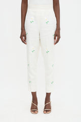 Complice 90s Linen Embroidered Suit