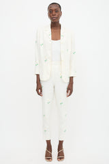 Complice 90s Linen Embroidered Suit