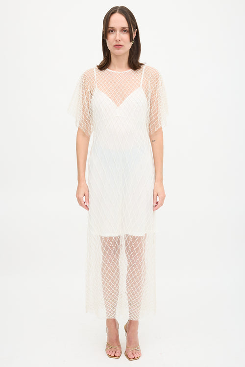 Contessa Mills Beaded Tulle Wraith Dress