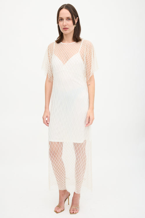 Contessa Mills Beaded Tulle Wraith Dress
