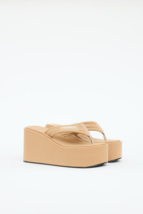 Coperni Logo Platform Wedge Sandal