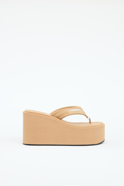 Coperni Logo Platform Wedge Sandal