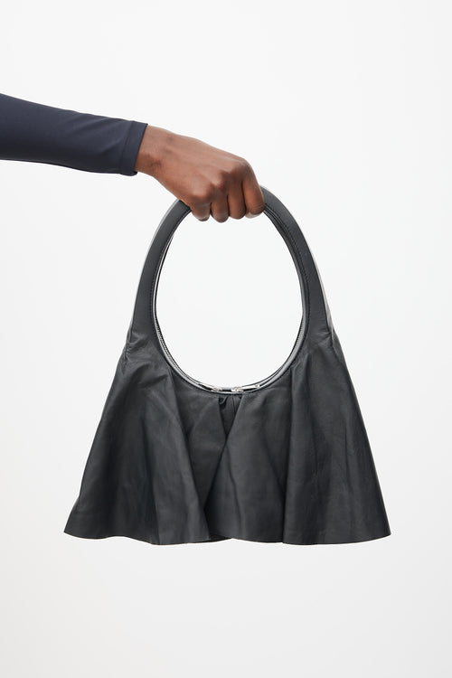 Coperni Black Leather Ghost Swipe Skirted Bag
