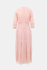 Costarellos Embroidered Lace & Tulle Dress