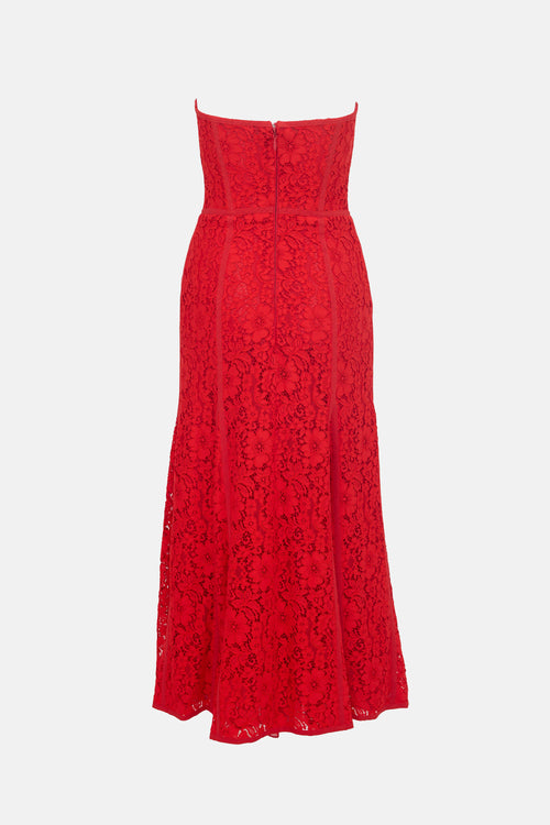 Costarellos Lace Strapless Sharie Dress