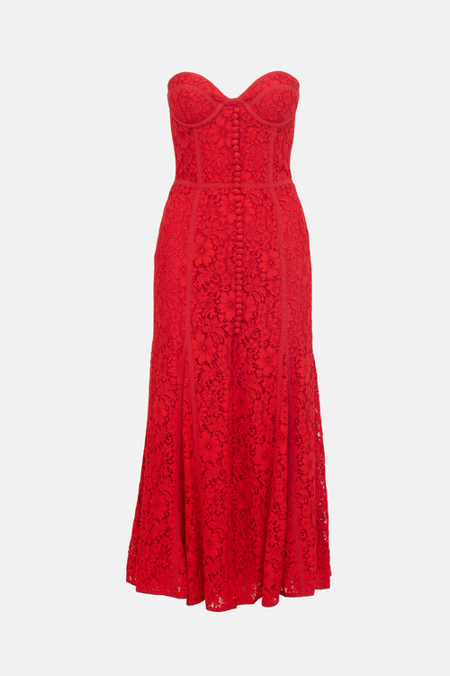 Costarellos Lace Strapless Sharie Dress