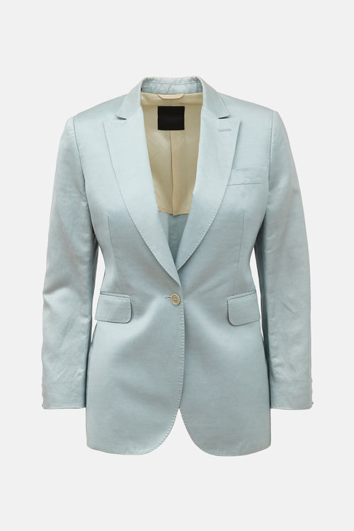 Costume National Satin Single Button Blazer