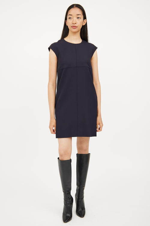 Courreges Navy Panel Shift Dress