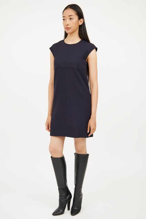 Courreges Navy Panel Shift Dress