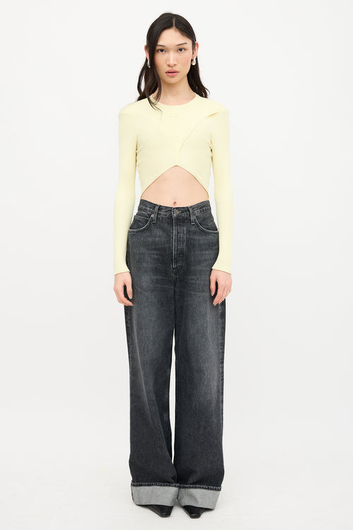 Courrèges Criss Cross Logo Top