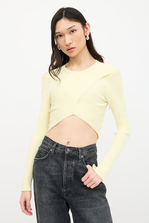 Courrèges Criss Cross Logo Top