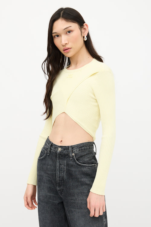 Courrèges Criss Cross Logo Top