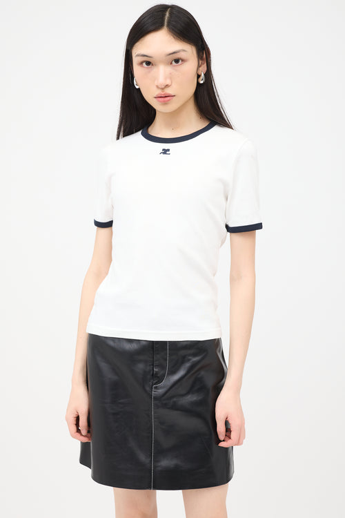 Courrèges Logo Ringer T-Shirt