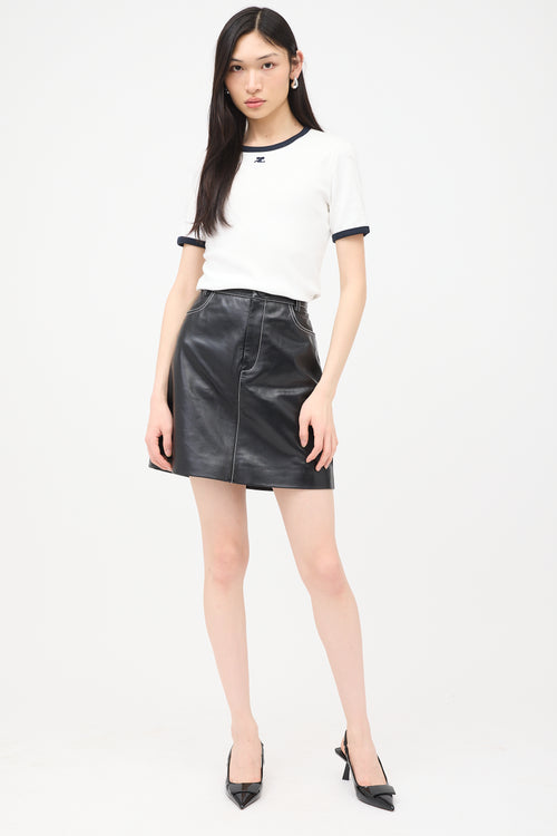 Courrèges Logo Ringer T-Shirt