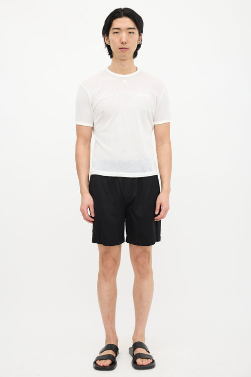 Courrèges Mesh Logo T-Shirt