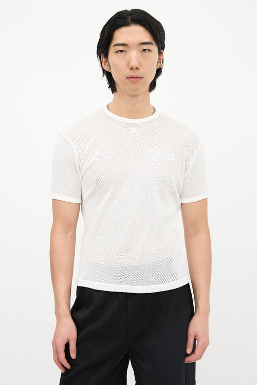 Courrèges Mesh Logo T-Shirt