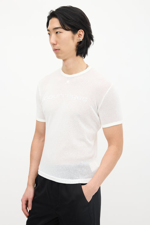 Courrèges Mesh Logo T-Shirt