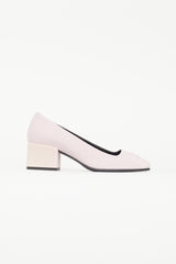Courrèges Pink Satin Logo Heel