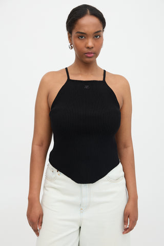 Courrèges Ribbed Logo Tank Top