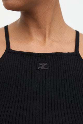 Courrèges Ribbed Logo Tank Top
