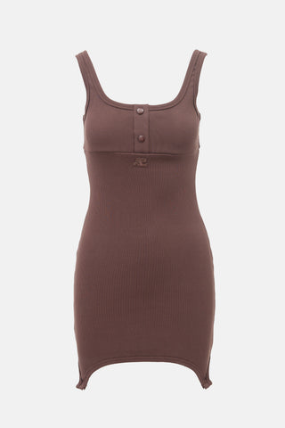Courrèges Ribbed Garter Mini Dress