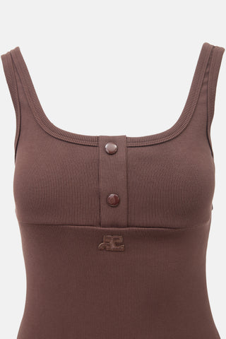 Courrèges Ribbed Garter Mini Dress