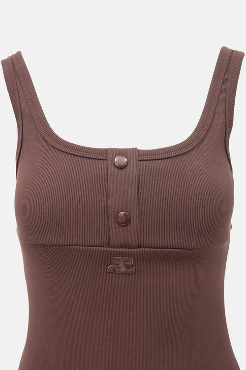 Courrèges Ribbed Garter Mini Dress