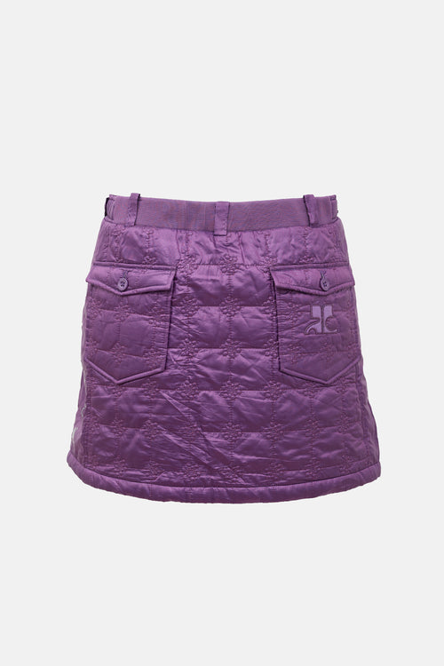 Courrèges Sport Futur Quilted Skirt