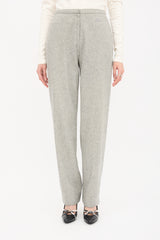 Courrèges Vintage Wool Straight Leg Trouser