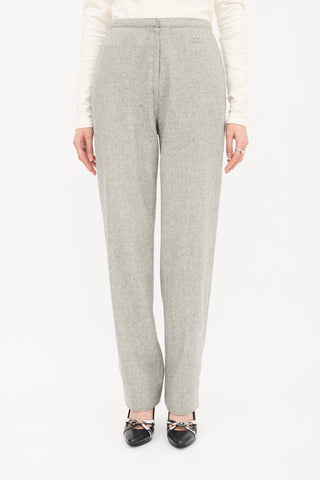 Courrèges Vintage Wool Straight Leg Trouser