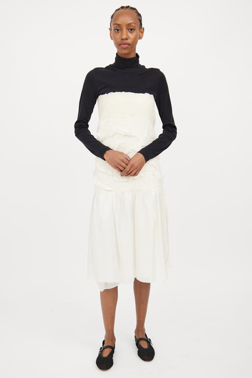 VSP Archive Cream Wool & Silk Wrap Dress