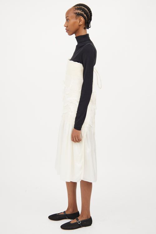 VSP Archive Cream Wool & Silk Wrap Dress