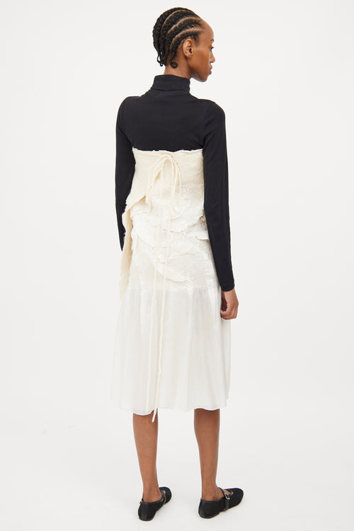 VSP Archive Cream Wool & Silk Wrap Dress