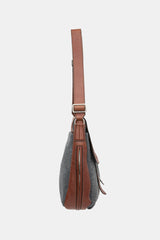 Brunello Cucinelli Leather & Felt Messenger Bag