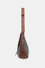 Brunello Cucinelli Leather & Felt Messenger Bag