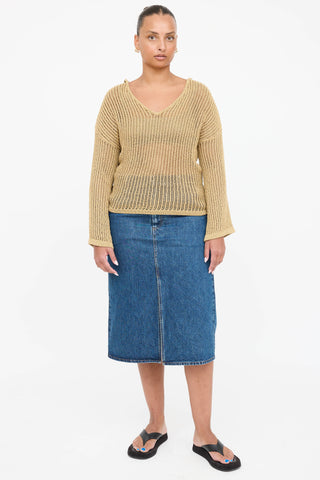 Cult Gaia Knit Tie Hoodie