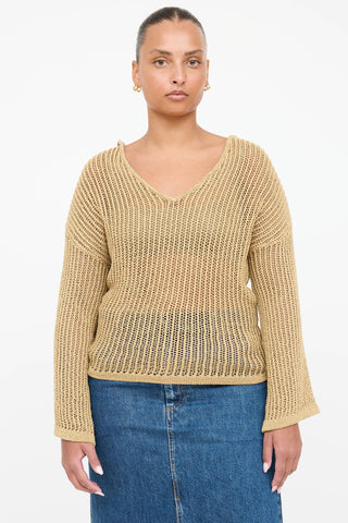 Cult Gaia Knit Tie Hoodie