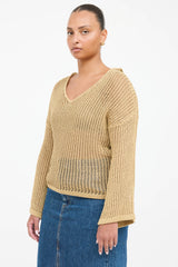 Cult Gaia Knit Tie Hoodie