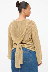 Cult Gaia Knit Tie Hoodie