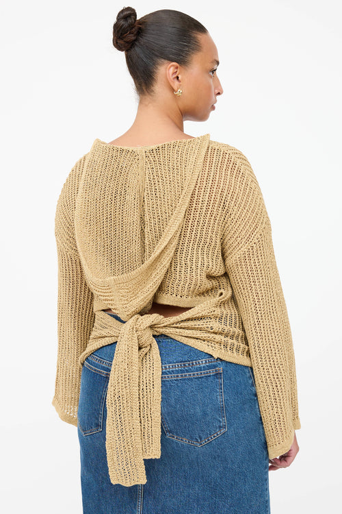 Cult Gaia Knit Tie Hoodie