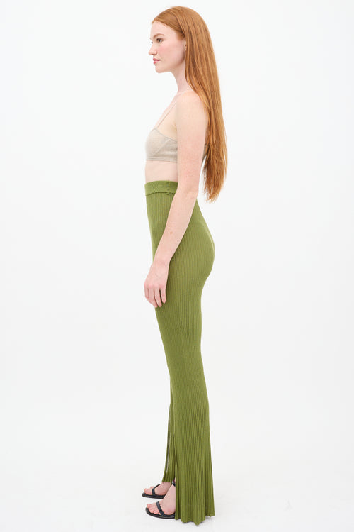 Cult Gaia Green Knit Dalia Pant