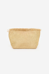 Cult Gaia Metallic Raffia Shanti Clutch