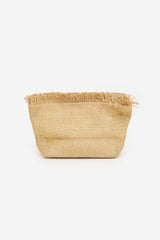 Cult Gaia Metallic Raffia Shanti Clutch