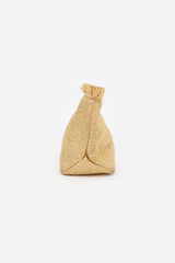 Cult Gaia Metallic Raffia Shanti Clutch