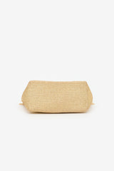 Cult Gaia Metallic Raffia Shanti Clutch