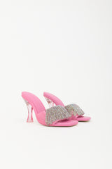 Cult Gaia PVC Lana Crystal Fringe Sandal