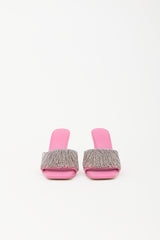 Cult Gaia PVC Lana Crystal Fringe Sandal