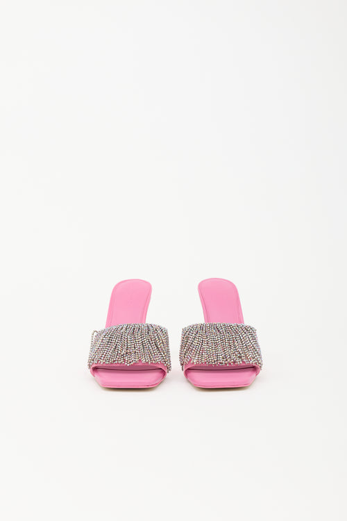 Cult Gaia PVC Lana Crystal Fringe Sandal