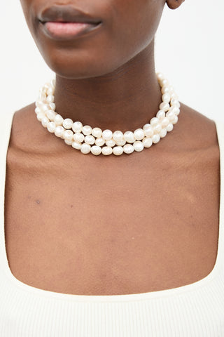 Cult Gaia Baroque Pearl Nora Choker Necklace