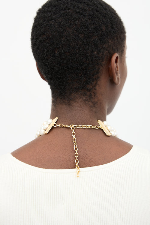 Cult Gaia Baroque Pearl Nora Choker Necklace